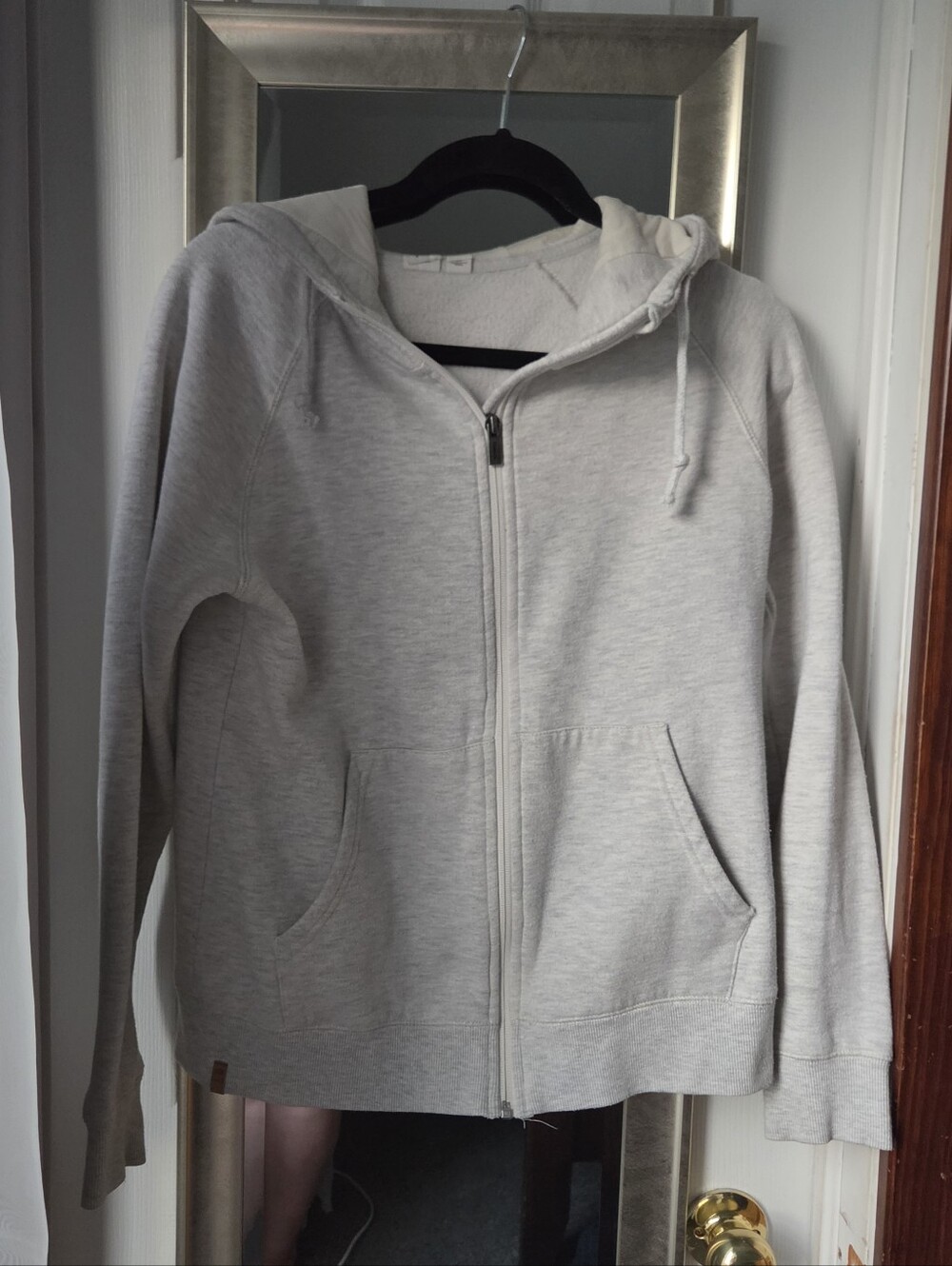 tentree Light Gray Hooded Zip-Up Vest